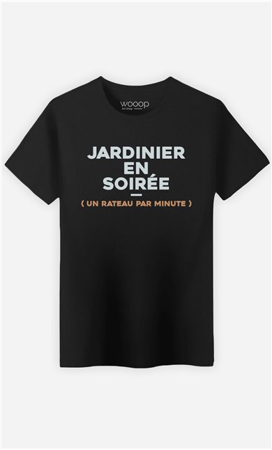 T-Shirt Noir Homme Jardinier en soirée