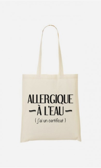 Tote Bag Allergique à l'eau