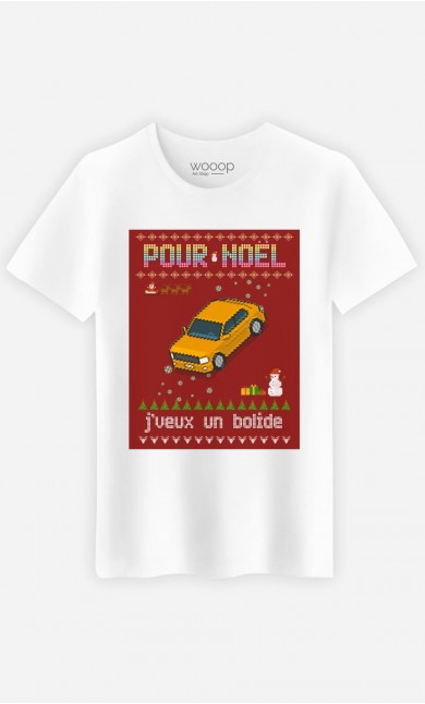 T-Shirt Homme Pour Noël, j'veux un bolide
