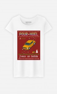 T-Shirt Femme Pour Noël, j'veux un bolide