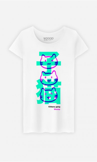 T-Shirt Femme Kittens Gang Wooop