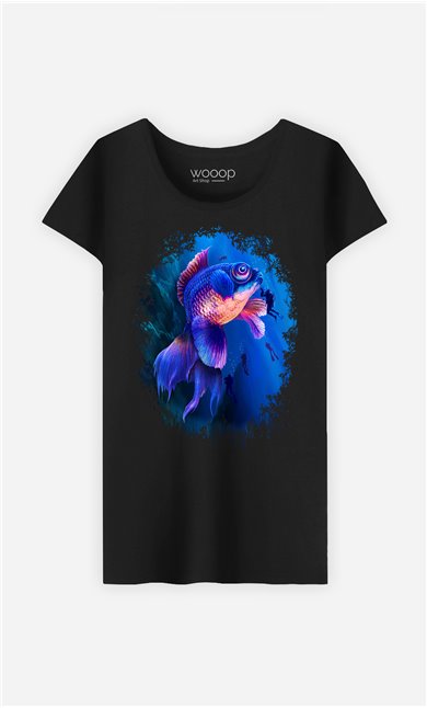 T-Shirt Noir Femme Goldfish