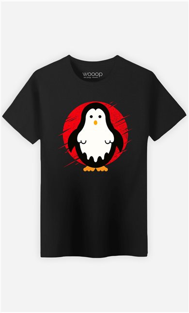 T-Shirt Noir Homme Penguin ghost