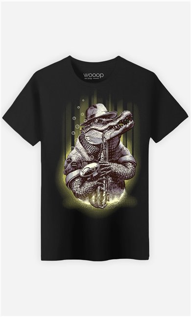 T-Shirt Noir Homme Croc rocker