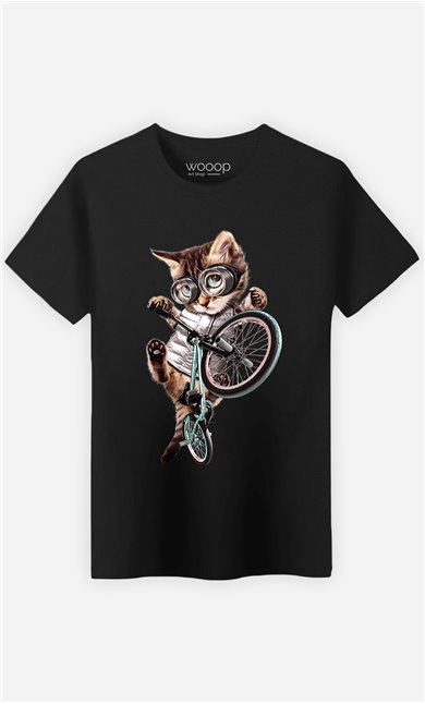 T-Shirt Noir Homme BMX cat