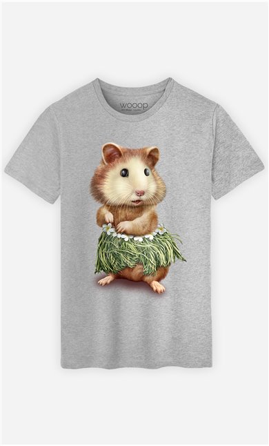 T-Shirt Gris Homme Hamster hula