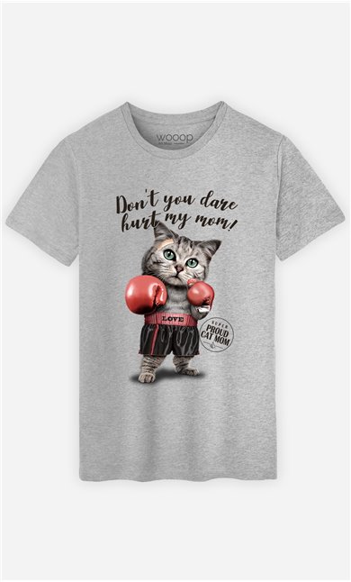 T-Shirt Gris Homme Don't you dare hurt my mom