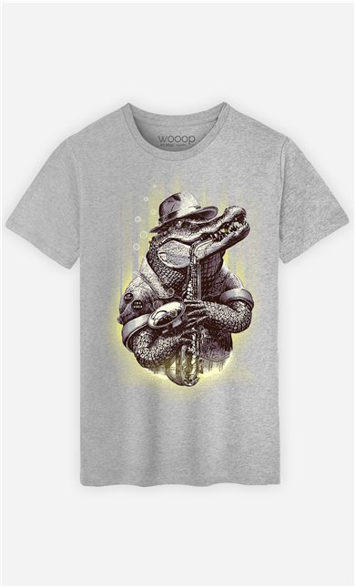 T-Shirt Gris Homme Croc rocker