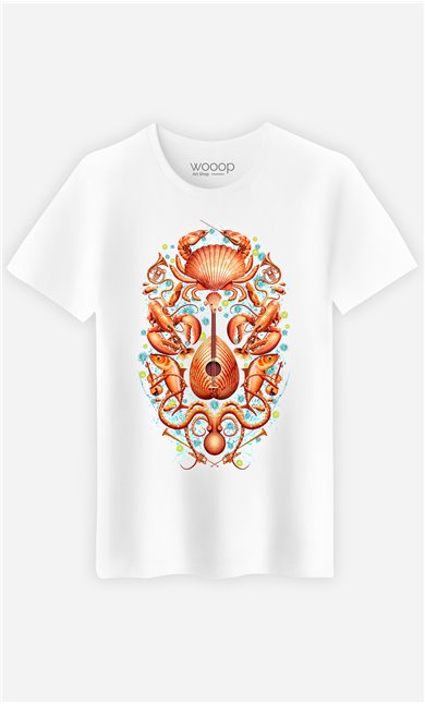 T-Shirt Blanc Homme Uric acid orchestra