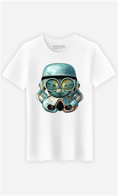 T-Shirt Blanc Homme Trooper cat