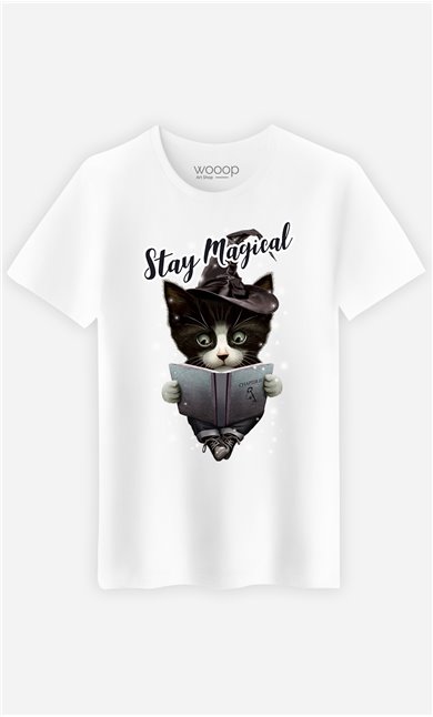 T-Shirt Blanc Homme Stay magical