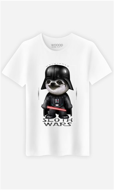 T-Shirt Blanc Homme Sloth Wars