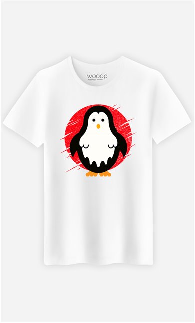 T-Shirt Blanc Homme Penguin ghost