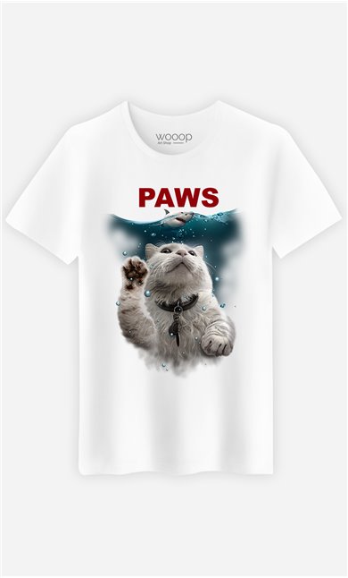 T-Shirt Blanc Homme Paws