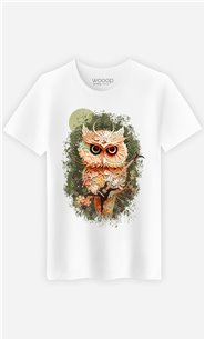 T-Shirt Blanc Homme Owl autumn