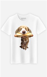 T-Shirt Blanc Homme Hotdog