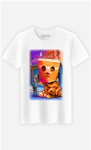 T-Shirt Blanc Homme Giant cat robbery
