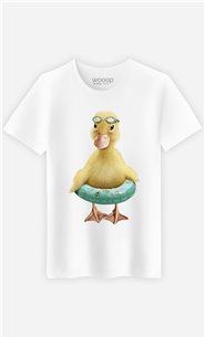 T-Shirt Blanc Homme Duck