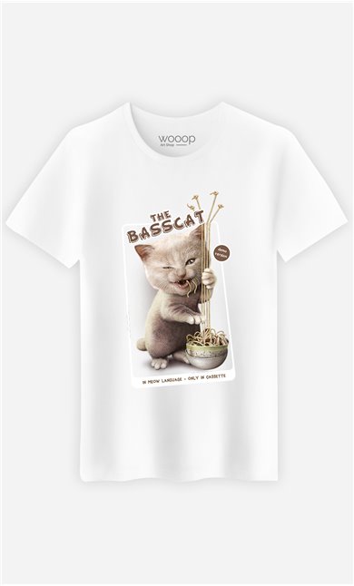 T-Shirt Blanc Homme Basscat