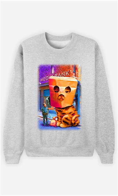 Sweat Gris Homme Giant cat robbery