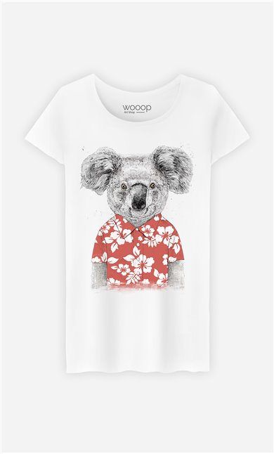T-Shirt Femme Summer Koala Red