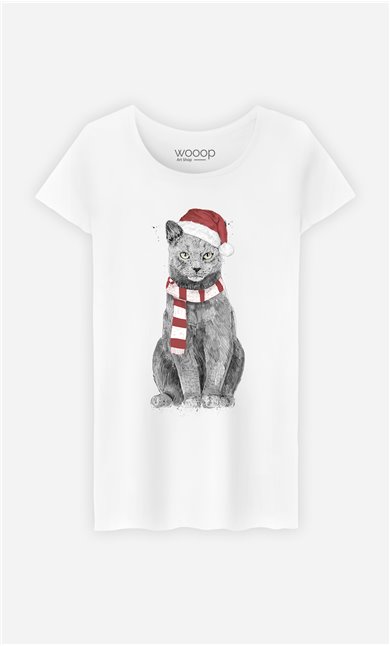 T-Shirt Femme Xmas Cat