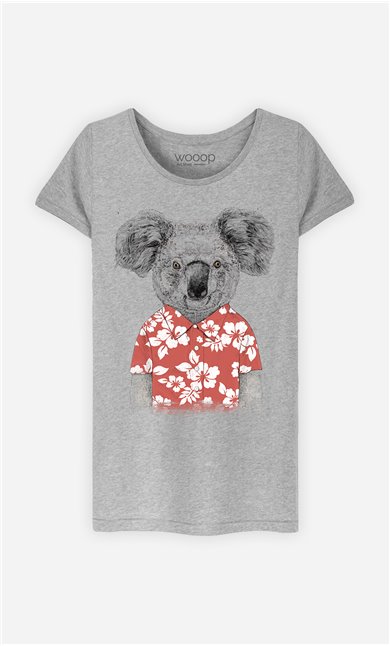 T-Shirt Femme Summer Koala Red