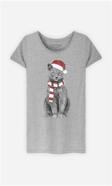 T-Shirt Femme Xmas Cat