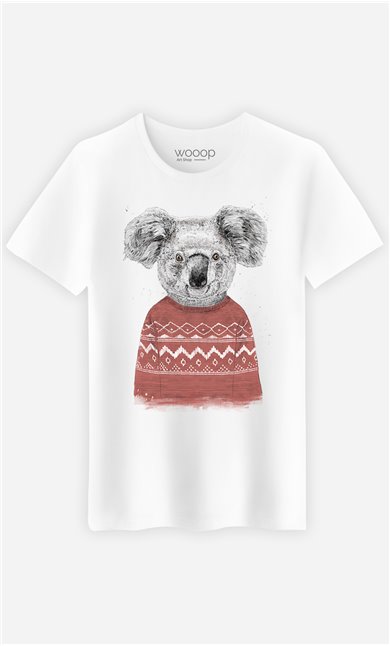 T-Shirt Homme Winter Koala Red