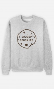 Sweatshirt Femme I accept Cookies