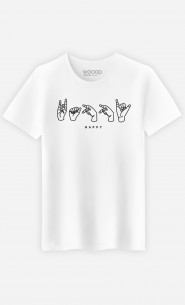 T-Shirt Blanc Happy