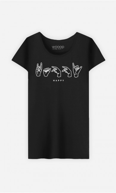 T-Shirt Noir Happy