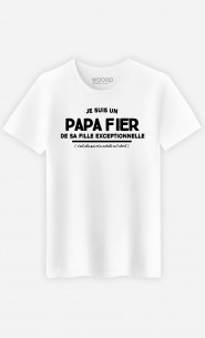 T-Shirt Homme Je suis un papa fier de sa fille exceptionnelle