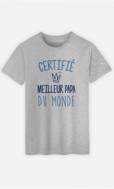 T-Shirt Homme Certifie Meilleur Papa