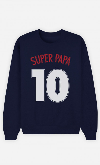 Sweat Bleu Super Papa n°10