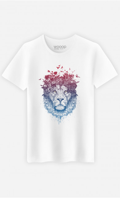 T-Shirt Homme Floral Lion