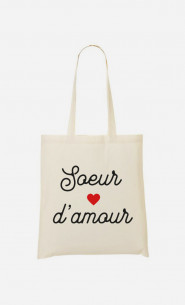Tote Bag Sœur D'amour Petit Cœur