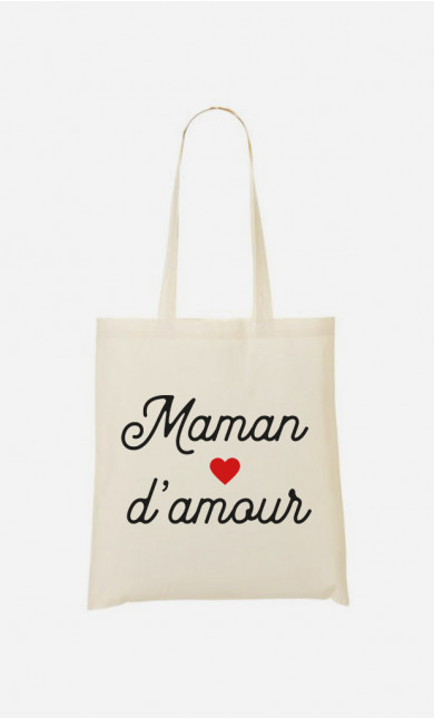 Tote Bag Maman D'amour Petit Cœur