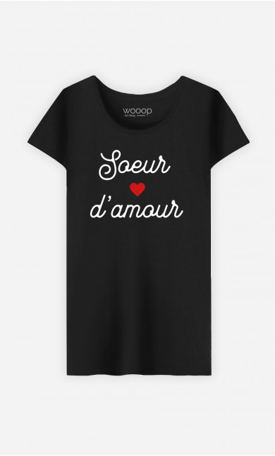 T-Shirt Femme Sœur D'amour Petit Cœur