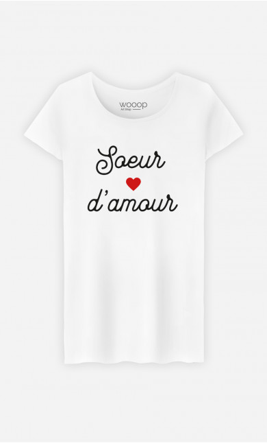 T-Shirt Femme Sœur D'amour Petit Cœur