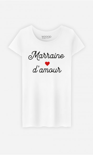 T-Shirt Femme Marraine D'amour Petit Cœur