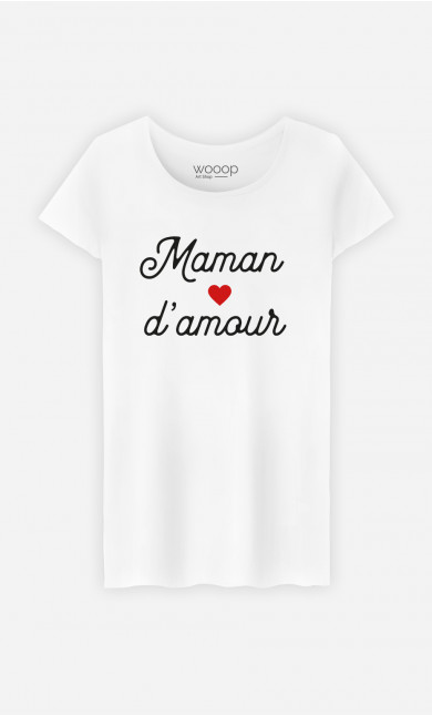 T-Shirt Femme Maman D'amour Petit Cœur