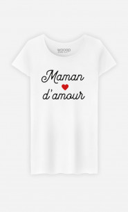 T-Shirt Femme Maman D'amour Petit Cœur