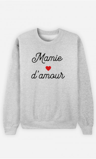 Sweat Femme Mamie D'amour Petit Cœur