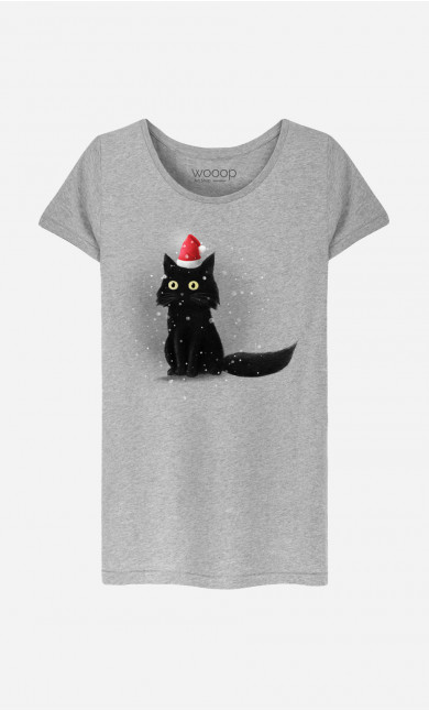 T-Shirt Femme Christmas Cat