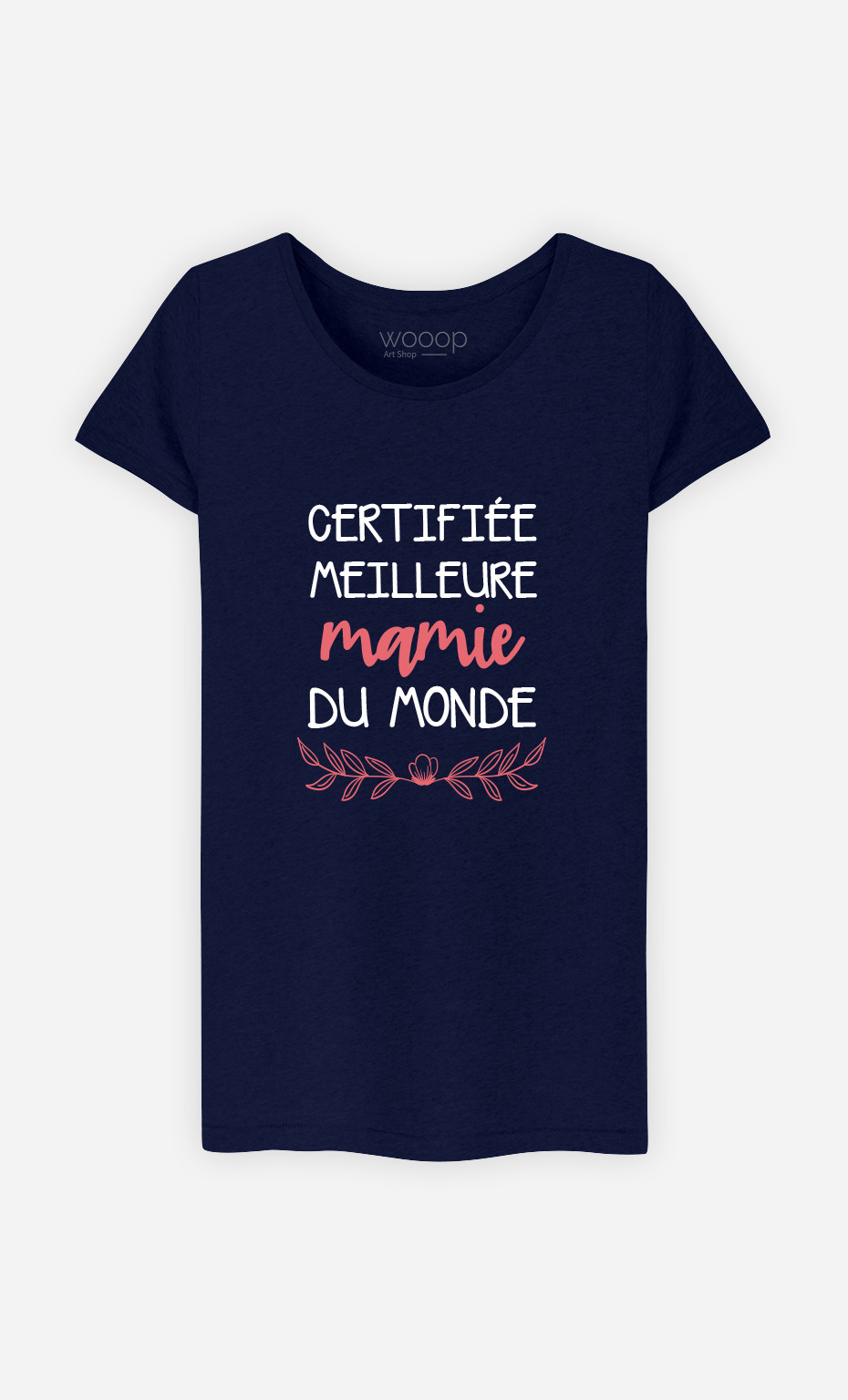 T-Shirt Femme Certifiée Meilleure Mamie Du Monde 
