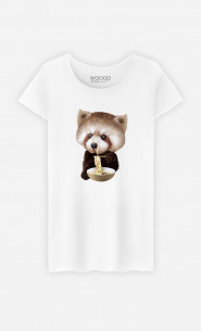 T-Shirt Femme Red Panda Loves Noodles