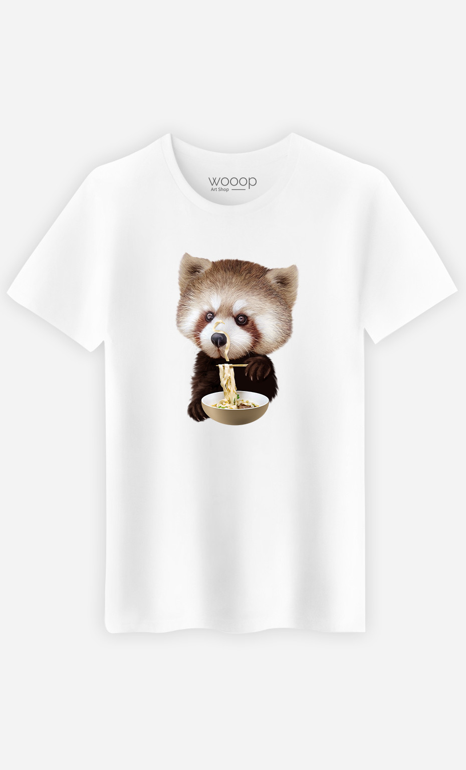 T-Shirt Homme Red Panda Loves Noodles