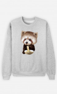 Sweat Homme Red Panda Loves Noodles