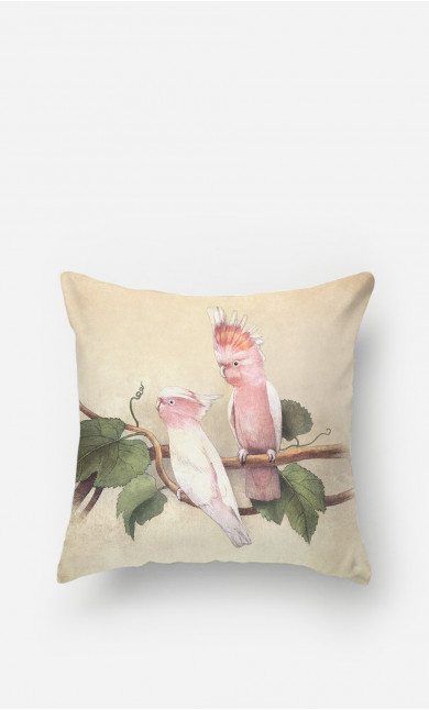 Coussin Pink Cockatoos
